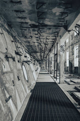 Raul Ling - Explore a dilapidated corridor in an abandoned industrial building in Hara, Estonia.