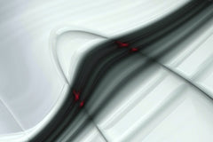 Anni Roenkae - A modern, minimalist abstract design with smooth curves and striking red accents.