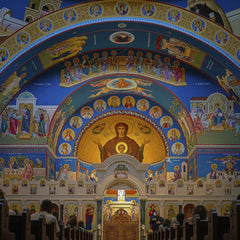 Eddie Ortiz - Explore the intricate frescoes and architecture of St. Basil Greek Orthodox Church in Houston.