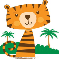 VD Photography - A picture of a tiger with palm trees in the background