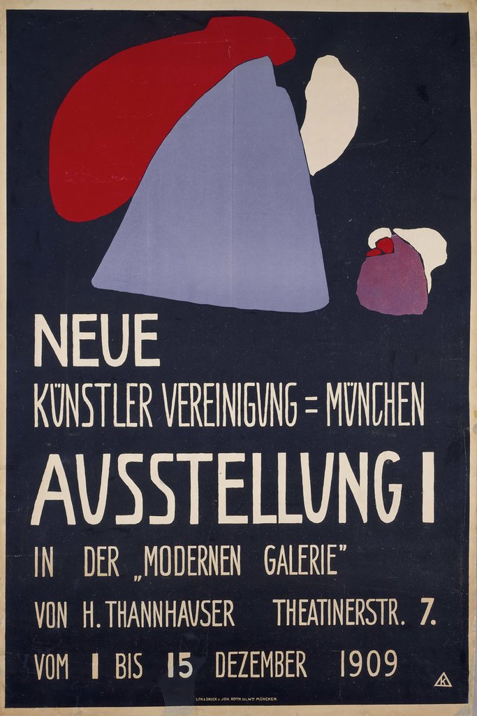Wassily Kandinsky - Plakat für die erste Ausstellung der Neuen Künstlervereinigung München (1909)