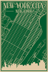 Stock Photos - Road network poster of the downtown NEW YORK CITY, NEW YORK