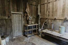 Josh Withers - Explore the rustic charm of a vintage farmhouse interior with wooden and metal details in Toowoomba, Australia.