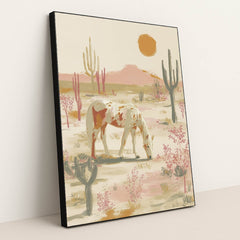 Painted Pony in the Desert by Anna Stone - Black Frame Stretchiez