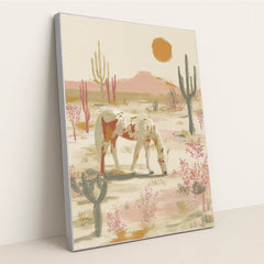 Painted Pony in the Desert by Anna Stone - Silver Frame Stretchiez