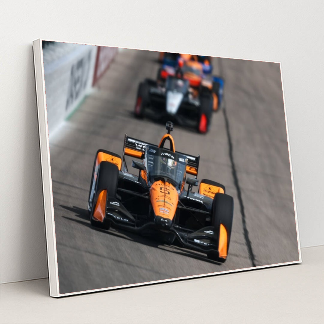 Pato O'Ward — Synk 275 Powered By Sukup | On the Circuit by Chris Owens - White Frame Stretchiez