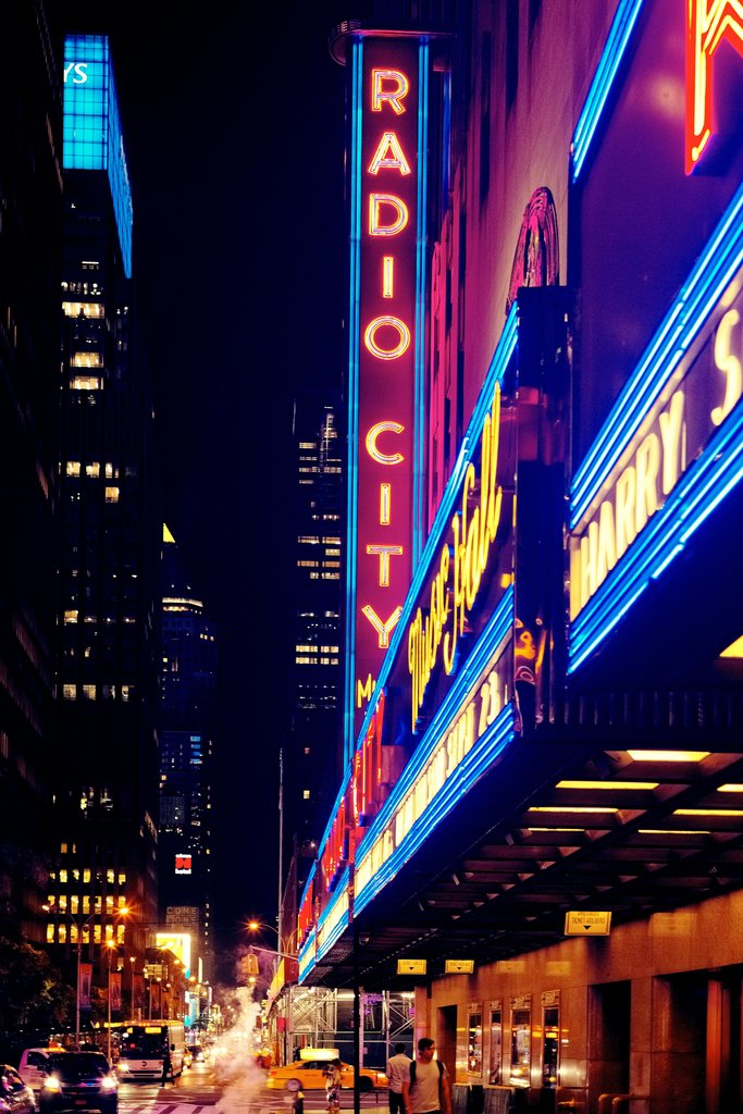 Luca Bravo - Inlighted Radio City signage photo