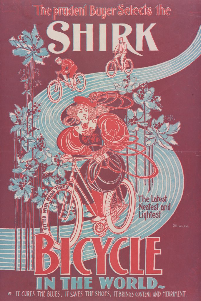 Chic Ottman - The Prudent buyer selects the Shirk, the latest, neatest, and lightest bicycle in the world (1890)