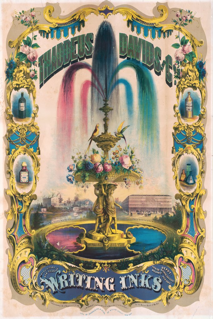 Snyder, black-frame & Sturn - Thaddeus Davids and Cos. writing inks (1857)