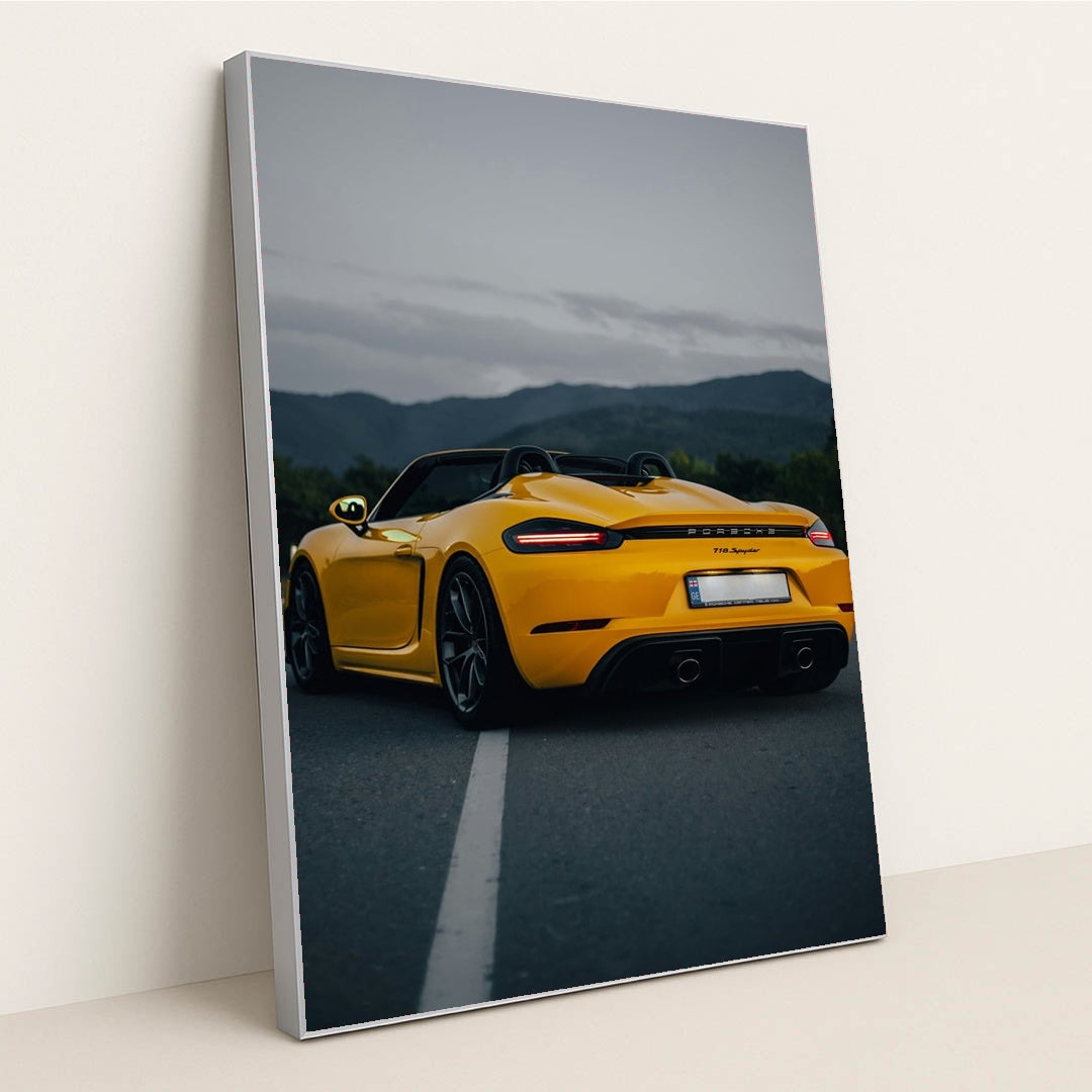 718 Spyder at Dusk by D Panyukov - Silver Frame Stretchiez