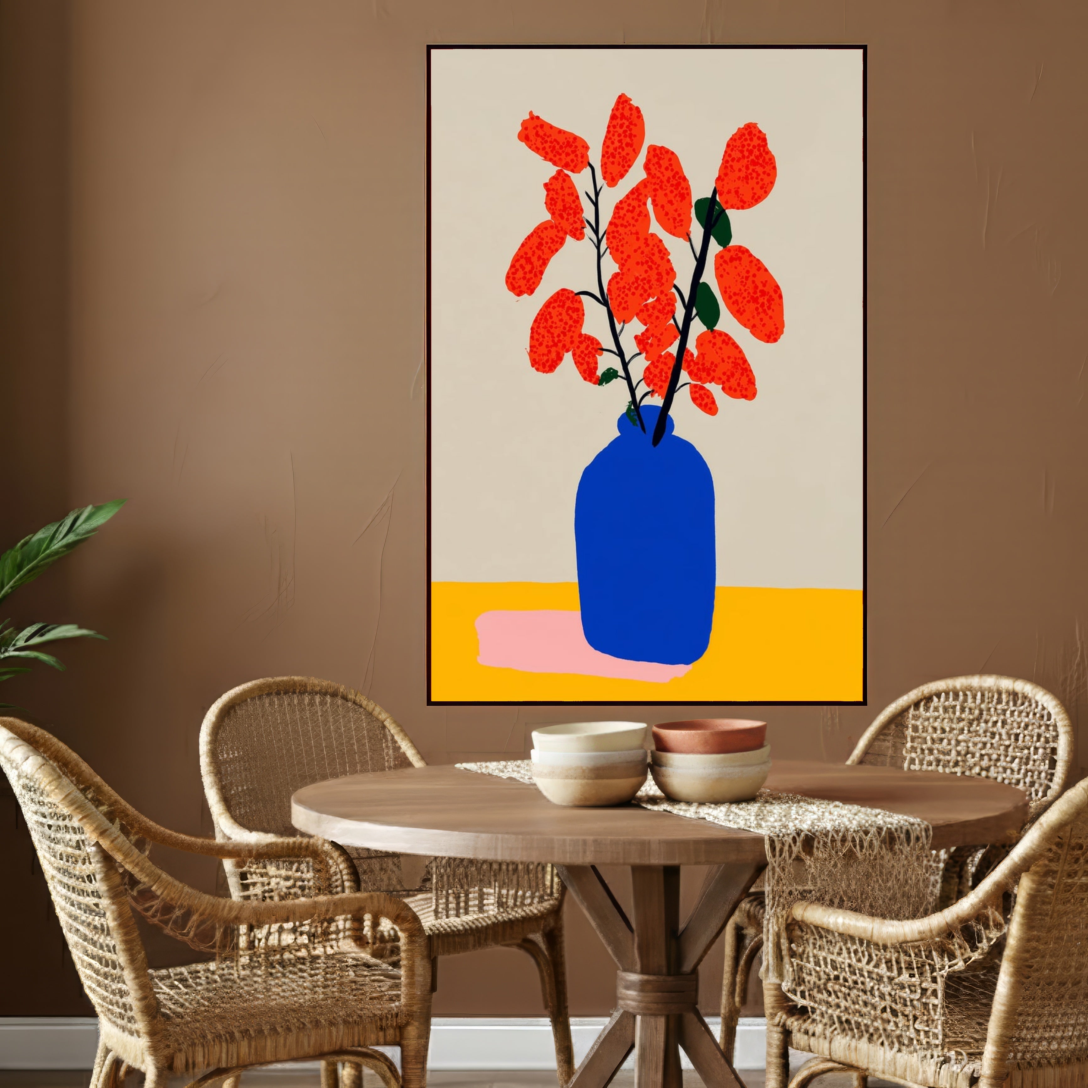 Blue Vase, Red Branches - Product Image - 8