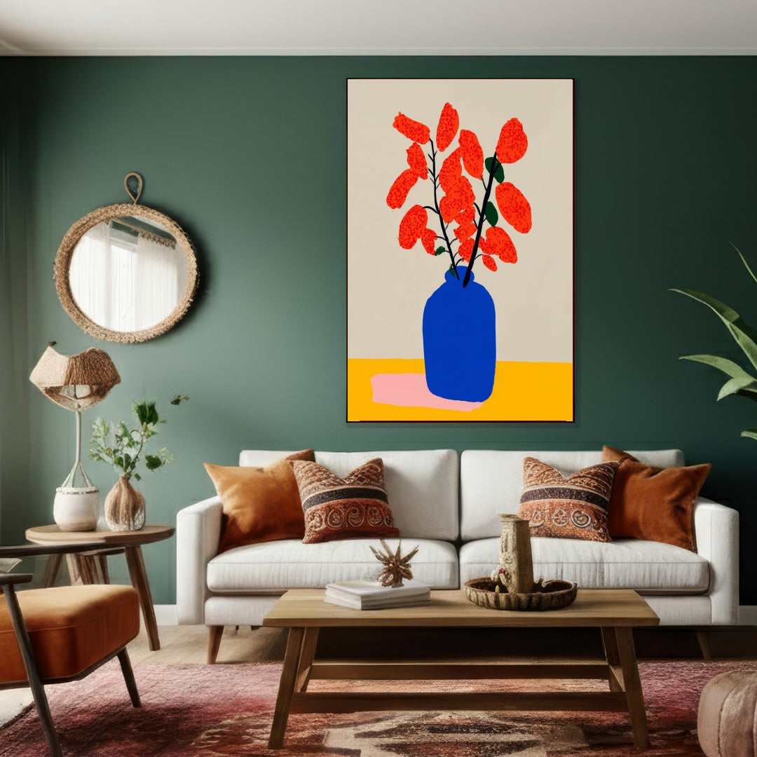 Blue Vase, Red Branches - Product Image - 9