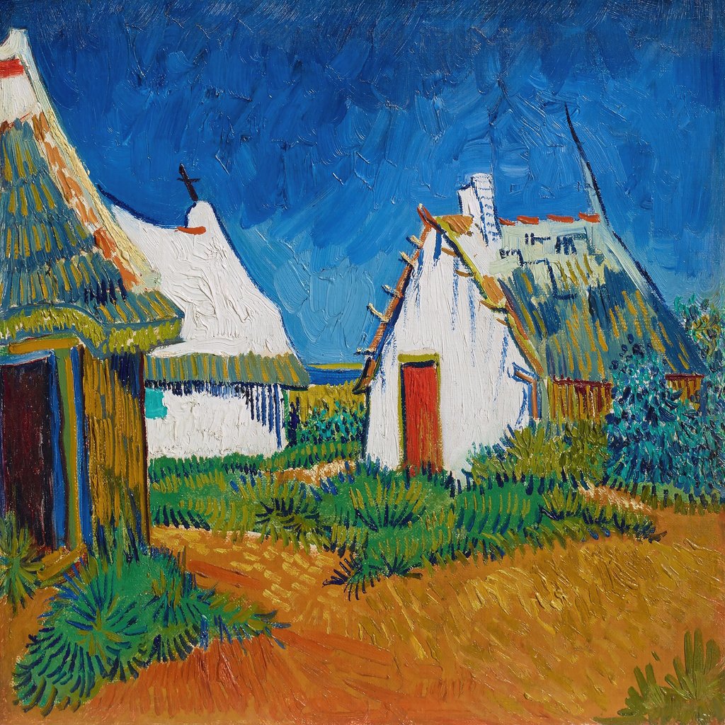 Vincent van Gogh - Three white cottages in Saintes-Maries (1888