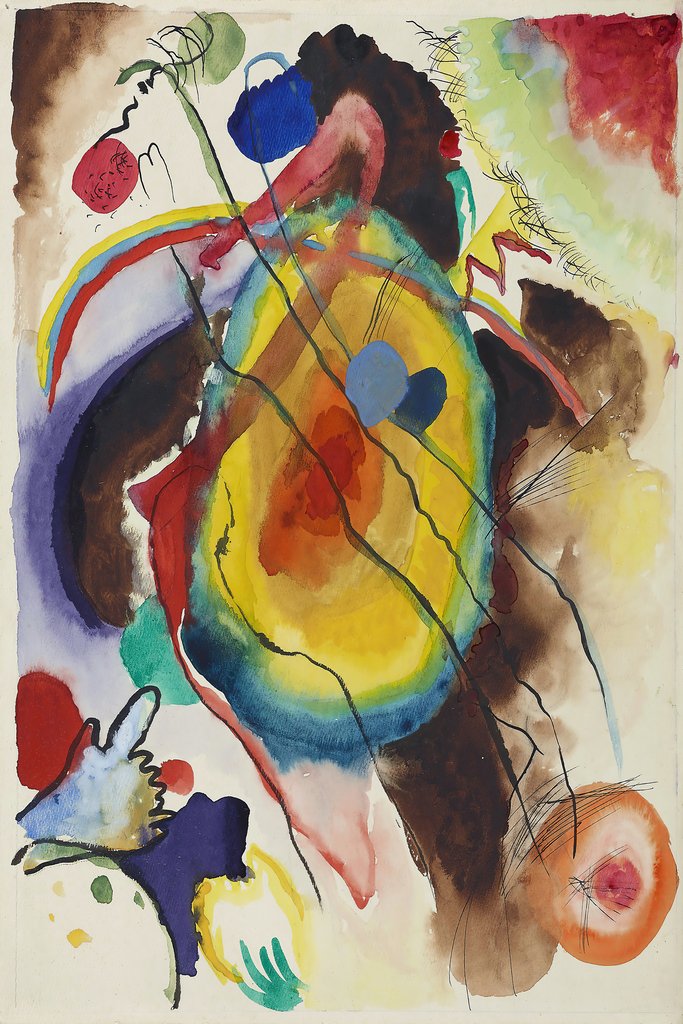 Wassily Kandinsky - Entwurf zu einem Wandbild für Edwin R. Campbell (1914)