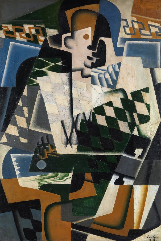 Juan Gris - Harlequin with a Guitar (1917)