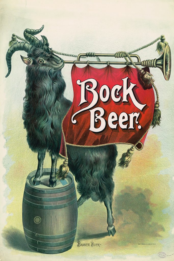 Rode & Brand - Bock beer, banner Bock (1894)