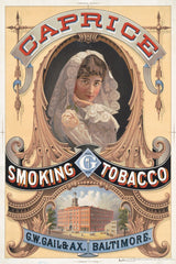 Wells & Hope Co. - Caprice smoking tobacco, G.W. Gail & Ax., Baltimore (1878)