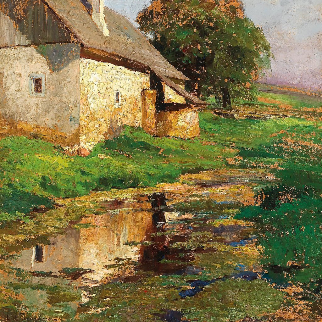 Olga Wisinger-Florian - Am Tümpel hinterm Haus (1902)