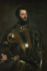 Titian - Portrait of Alfonso d’Avalos, Marchese del Vasto, in Armor with a Page (1533)