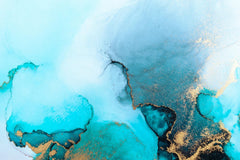 Stock Photos - Luxury blue abstract background of marble liquid ink art painting on paper . Image of original artwork watercolor alcohol ink paint on high quality paper texture .. Luxury blue abstract background of marble liquid ink art painting on paper .