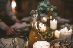 Anastasia  Shuraeva - Warm and inviting candlelit dinner table set for a festive holiday gathering.