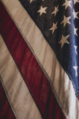 Tim Mossholder - A detailed close-up of the American flag showcasing stars and stripes, ideal for patriotic themes.