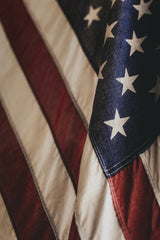 Tim Mossholder - Patriotic close-up of the United States flag showcasing the stars and stripes pattern.