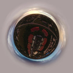 Josh Sorenson - 360 aerial tiny planet view capturing a vibrant sunset over Bonita Springs, Florida.