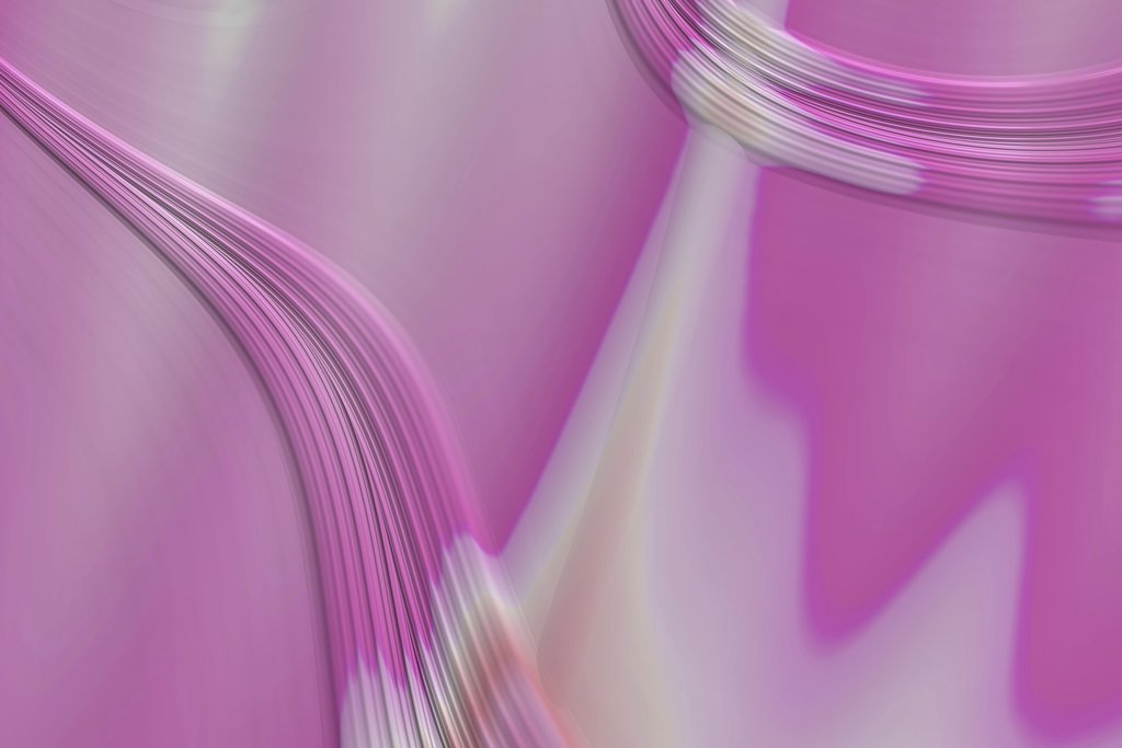 Anni Roenkae - Dynamic abstract artwork featuring flowing pink hues and smooth curves, ideal for backgrounds.