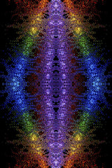 Merlin Lightpainting - Colorful geometric abstract artwork with glowing patterns and textures.