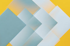 Edward Jenner - Modern abstract art featuring overlapping geometric shapes in teal and yellow tones.