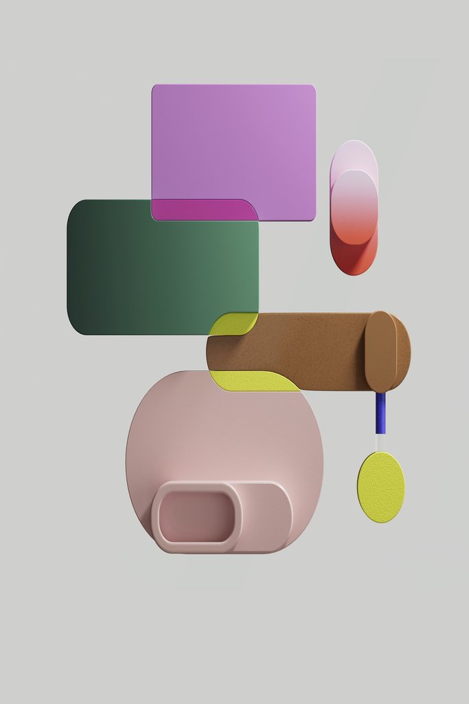 Google DeepMind - Colorful abstract 3D shapes arranged on a soft gray background, evoking modern art.