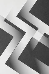 Edward Jenner - Minimalist black and white zigzag pattern with geometric abstraction.