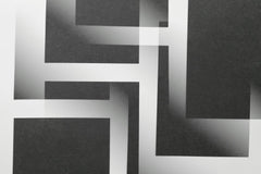 Edward Jenner - Abstract black and white geometric design with overlapping rectangles creating a modern artistic pattern.