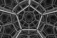 Vladimir Srajber - Intricate metal geometric pattern with modern abstract design, creating a complex visual effect.