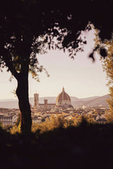 Jean-Baptiste Terrazzoni - Scenic view of Florence Cathedral with autumn trees, captured at sunset in Tuscany, Italy.