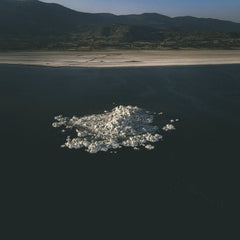 Ender Vardar - A breathtaking aerial shot of Salda Lake, capturing its stunning natural beauty and unique landscape.