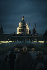 Rajeev  Singh - Stunning view of St. Paul's Cathedral and Millennium Bridge at dusk in London, UK.