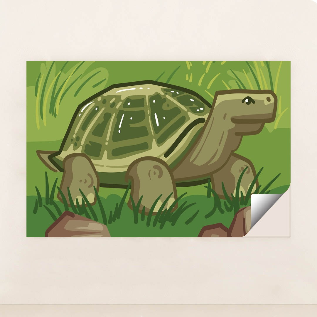 Charming Turtle in Grass Drawing by Adri Ansyah - Peeliez