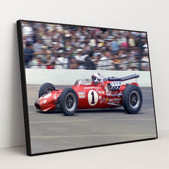 A.J. Foyt IndyCar — Legendary No. 1 Racing Machine by IndyCar Historical Archive - Black Frame Stretchiez