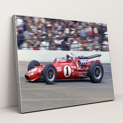 A.J. Foyt IndyCar — Legendary No. 1 Racing Machine by IndyCar Historical Archive - Silver Frame Stretchiez