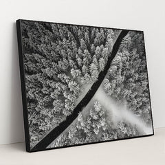 A Line Drawn in Winter by Michael Hacker - Black Frame Stretchiez