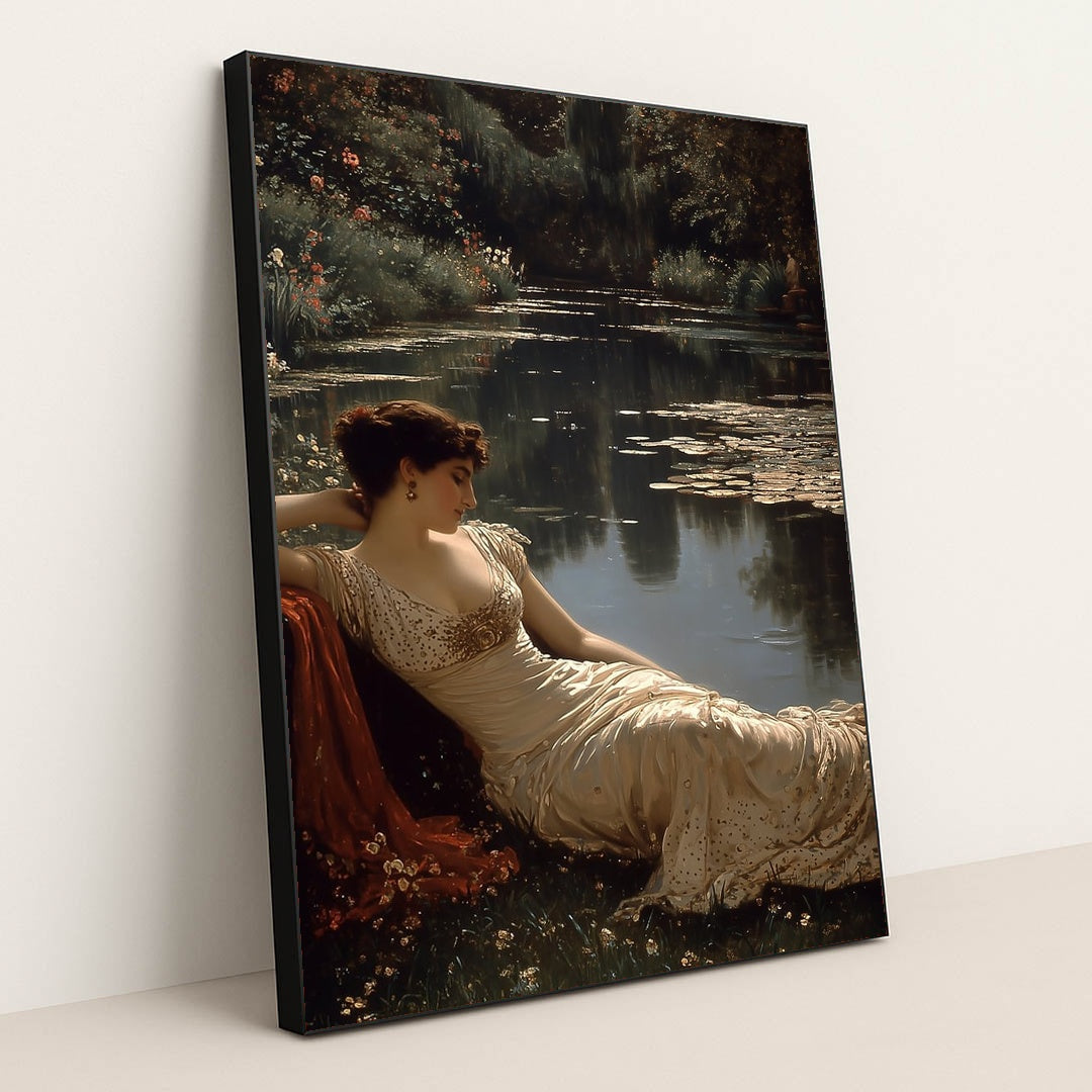 A Reverie by the Water by Seven Akins - Black Frame Stretchiez