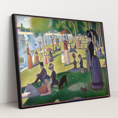 A Sunday Afternoon on the Island of La Grande Jatte by Georges Seurat - Black Frame Stretchiez