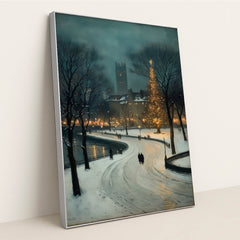 A Walk on Christmas Eve by James Green - Silver Frame Stretchiez