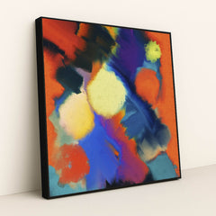 Color Burst With Bold Strokes by Steve Johnson - Black Frame Stretchiez