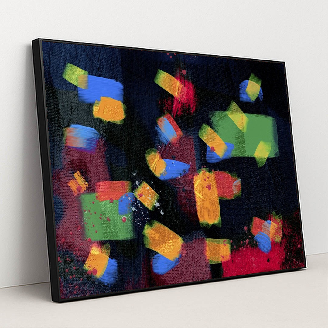 Expressionism With Textured Brushstrokes by Steve Johnson - Black Frame Stretchiez