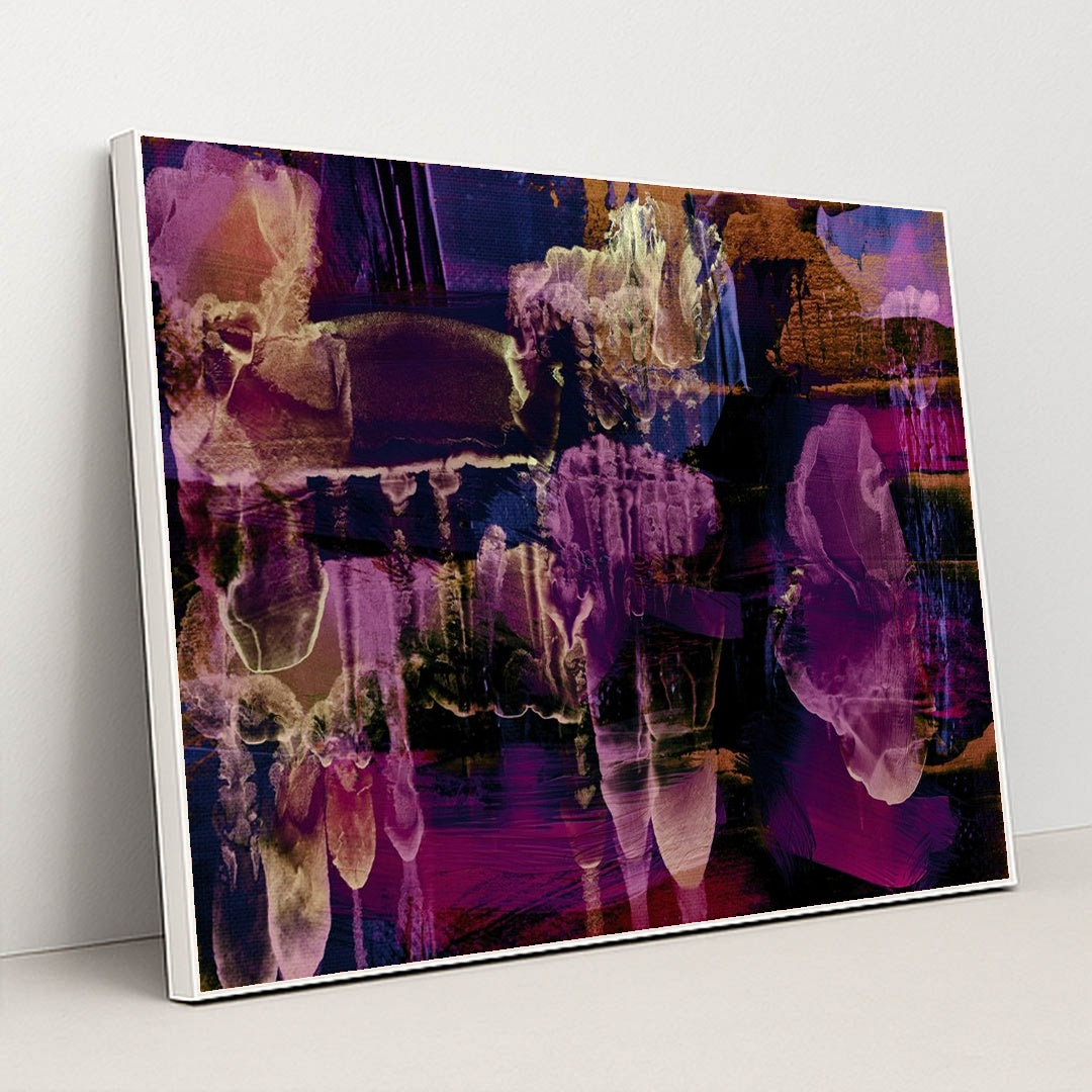 Expressionist Landscape by Steve Johnson - White Frame Stretchiez