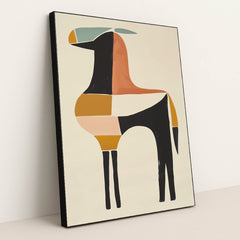 Horse Made of Quiet Seasons by Wall Gusto™ - Black Frame Stretchiez