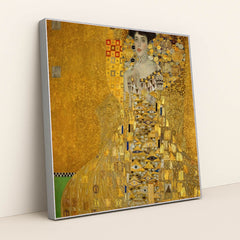 Portrait of Adele Bloch-Bauer I (1907) by Gustav Klimt - Silver Frame Stretchiez